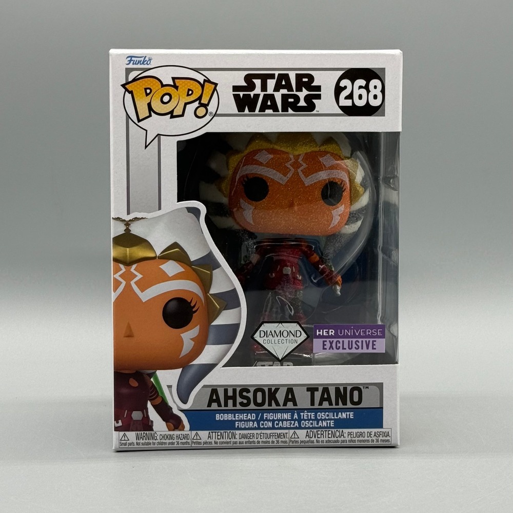Funko Pop Star Wars #268 Ahsoka Tano Diamond Her Universe Exclusive w/ Protector